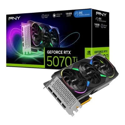 PNY GeForce RTX 5070 ARGB EPIC-X RGB OC Triple Fan 12GB GDDR7 Graphics Card
