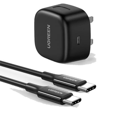 UGREEN USB-C 25W PD Charger With C-C 2M Cable UK Black 